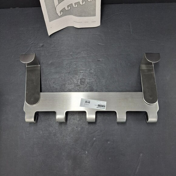 Ikea BROGRUND 203.285.44 Stainless Steel Door Hanger Floating Coat Towel 5 Hooks - Picture 2 of 9